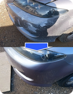 自動車の傷の修理